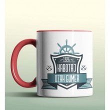 Kişiye Özel 1926 Kabotaj Tasarımlı Kırmızı Kupa Bardak