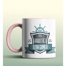 Kişiye Özel 1926 Kabotaj Tasarımlı Pembe Kupa Bardak