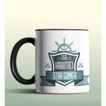 Kişiye Özel 1926 Kabotaj Tasarımlı Siyah Kupa Bardak