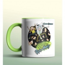 Kişiye Özel Rick and Morty 4 Yeşil Renk Kupa