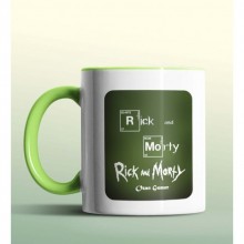 Kişiye Özel Rick and Morty Periyodik Yeşil Renk Kupa