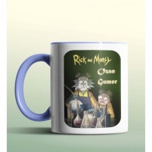 Kişiye Özel Rick and Morty Deney Mavi Renk Kupa
