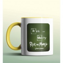 Kişiye Özel Rick and Morty Periyodik Sarı Renk Kupa
