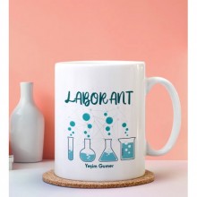 Kişiye Özel Laborant 3 Tasarımlı Beyaz Kupa