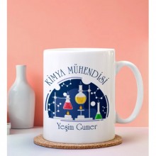 Kişiye Özel Kimya Mühendisi Tasarımlı Beyaz Kupa