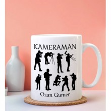 Kişiye Özel Kameraman Tasarımlı Beyaz Kupa