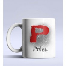 Kişiye Özel P Harfi Temalı Çizim Tasarım Beyaz Renk Kupa