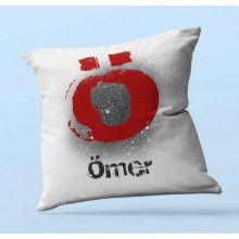 Kişiye Özel Ö Harfi Temalı Karakter Tasarım Saten Kare Yastık