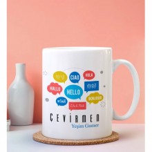 Kişiye Özel Çevirmen Tasarımlı Beyaz Kupa