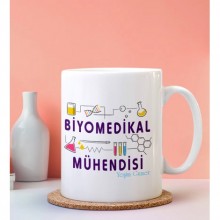 Kişiye Özel Biomedikal Mühendisi Tasarımlı Beyaz Kupa