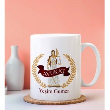 Kişiye Özel Avukat Tasarımlı Beyaz Kupa
