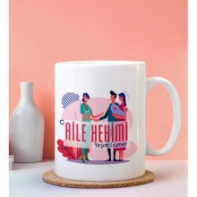 Kişiye Özel Aile Hekimi Tasarımlı Beyaz Kupa