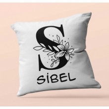 Kişiye Özel Romantik S Harfi Tema Saten Kare Yastık