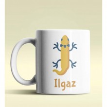 Kişiye Özel I Harfi Hayvanlar Tasarım Beyaz Renk Kupa