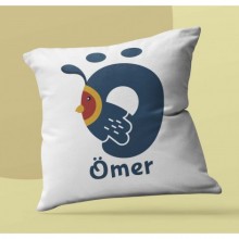 Kişiye Özel Hayvanlar Ö Harfi Tema Saten Kare Yastık