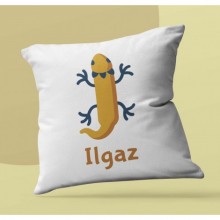 Kişiye Özel Hayvanlar I Harfi Tema Saten Kare Yastık
