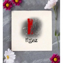 Kişiye Özel I Harfi Temalı Karakter Tasarım Doğal Taş Bardak Altlığı