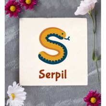 Kişiye Özel S Harfi Hayvanlar Tasarım Doğal Taş Bardak Altlığı