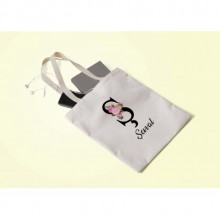 Kişiye Özel Ş Harfi Temalı Çiçekli Tasarım Bez Çanta