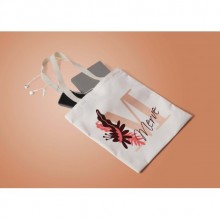 Kişiye Özel Flowers M Harfi Tema Bez Çanta