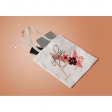 Kişiye Özel Flowers A Harfi Tasarım Bez Çanta