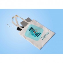 Kişiye Özel Tropikal Z Harfi Tema Bez Çanta